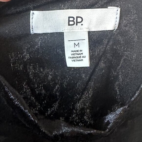 NWT BP by Nordstrom Mock Neck Velvet Long Sleeve Crop Top - M - Picture 3 of 6